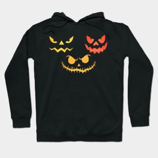 Scary Halloween Carved Pumpkins Face For Women, Men & Kids Hoodie